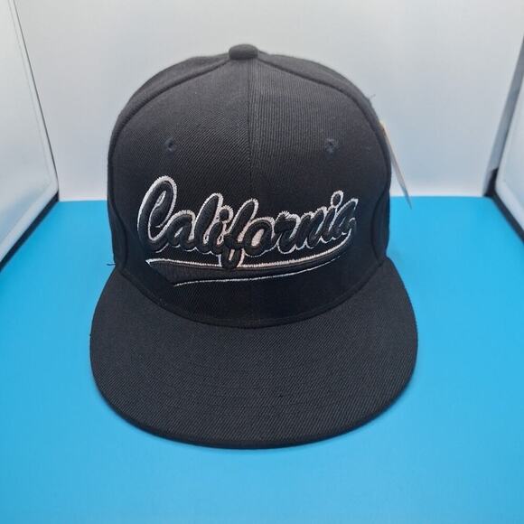 California Republic Cali Logo Hat Cap Snap Back Embroidered Black - Picture 1 of 6